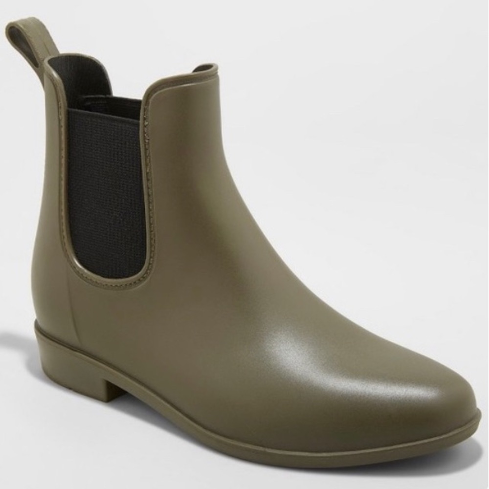 Women's Chelsea Rain Boots - A New Day—Olive color